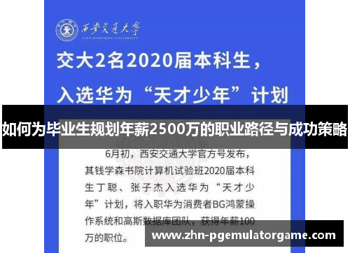 如何为毕业生规划年薪2500万的职业路径与成功策略 如何为毕业生规划年薪2500万的职业路径与成功策略